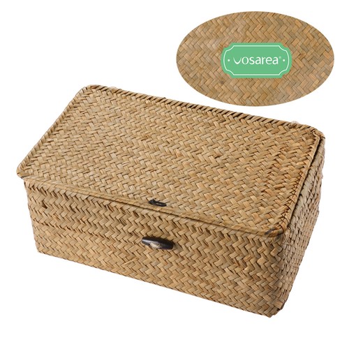 Woven box with - with, lid