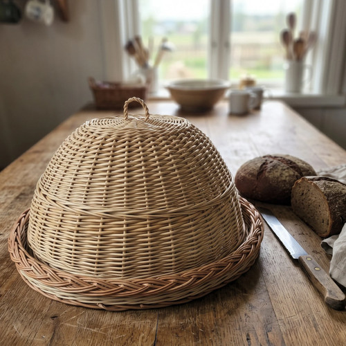 Wicker food cover with - food,