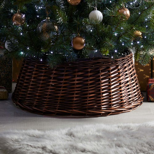 Natural wicker christmas tree - natural,