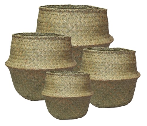 Seagrass belly basket woven - belly,