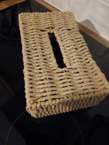 Basket rattan tissue box cover - rattan,