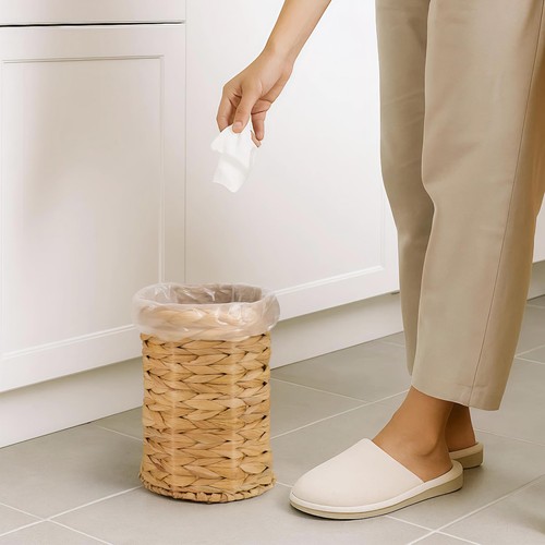 Wicker trash can - wicker, handwoven