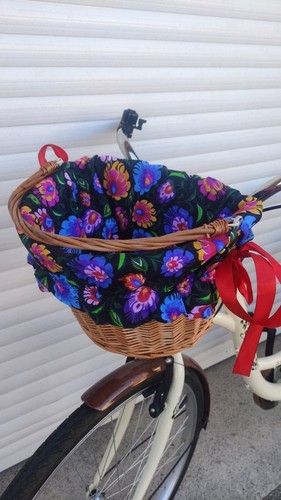 Fabric liner bike - fabric, wicker