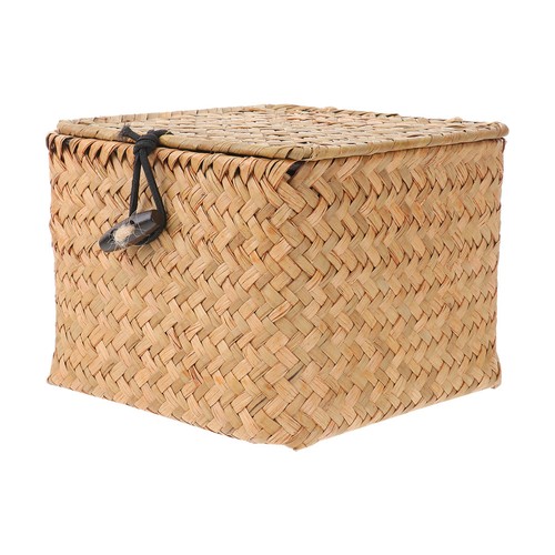 Wicker container with lid - container,