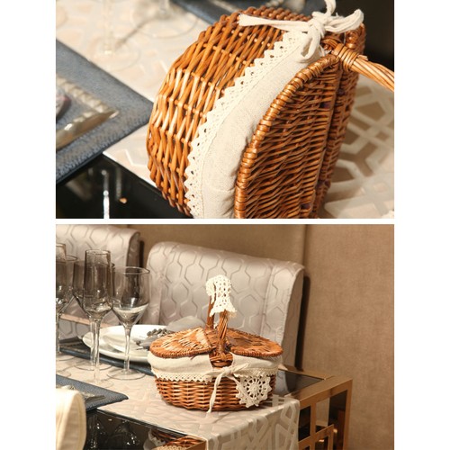Picnic wicker basket - picnic, double