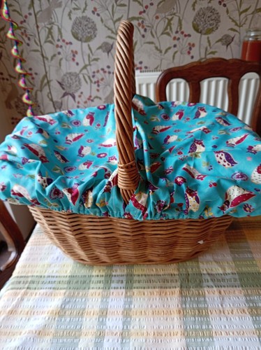 Wicker shopping basket cover - wicker,