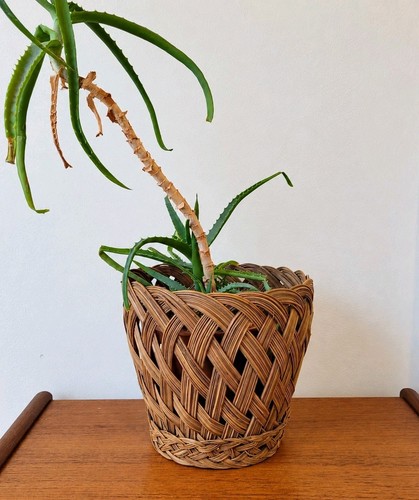Vintage woven wicker rattan - vintage,