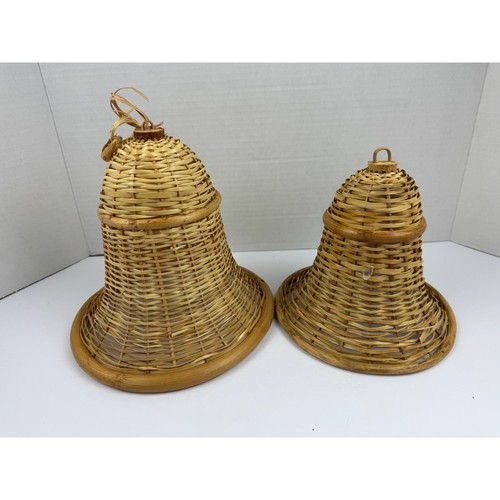 Vintage wicker bell baskets - bell,